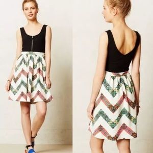 Maeve Amapola Chevron Dress Anthropologie 0